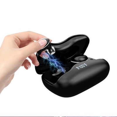 6D sound effect wireless earphone with LED digital display 5.0 noise reduction TWS wireless earphone